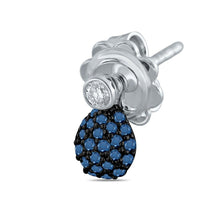 Load image into Gallery viewer, 10k White Gold Blue Earrings - Jewelry Store by Erik Rayo

