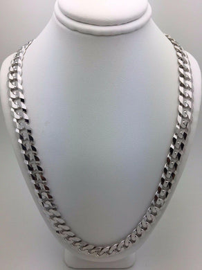 10k White Gold Cuban Chain Necklaces - ErikRayo.com