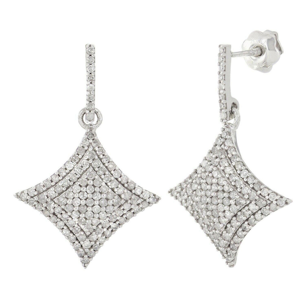 10k White Gold Dangle Earrings - Jewelry Store by Erik Rayo