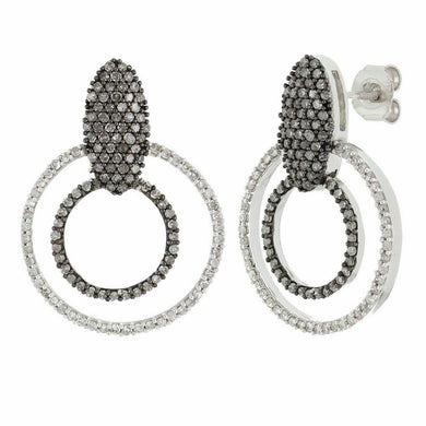 10k White Gold Drop Earrings - ErikRayo.com