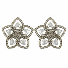 Load image into Gallery viewer, 10k White Gold Flower Earrings - Jewelry Store by Erik Rayo
