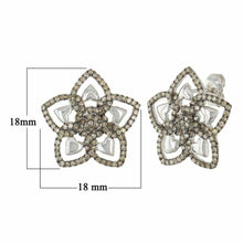 Load image into Gallery viewer, 10k White Gold Flower Earrings - Jewelry Store by Erik Rayo
