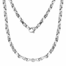 Load image into Gallery viewer, 10k White Gold Handmade Fashion Link Necklace 20&quot; - Jewelry Store by Erik Rayo

