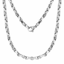 Load image into Gallery viewer, 10k White Gold Handmade Fashion Link Necklace 20 inch - Jewelry Store by Erik Rayo
