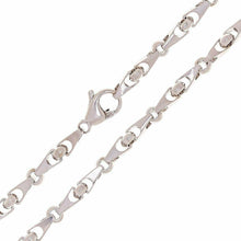 Load image into Gallery viewer, 10k White Gold Handmade Fashion Link Necklace 20 inch - Jewelry Store by Erik Rayo
