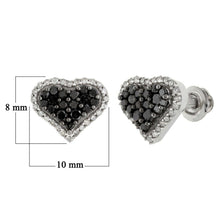 Load image into Gallery viewer, 10k White Gold Heart Earrings - Jewelry Store by Erik Rayo
