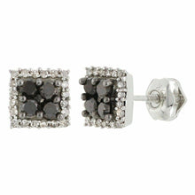 Load image into Gallery viewer, 10k White Gold Square Earrings - Jewelry Store by Erik Rayo
