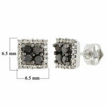 Load image into Gallery viewer, 10k White Gold Square Earrings - Jewelry Store by Erik Rayo
