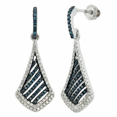 10k White Gold Triangle Earrings - ErikRayo.com