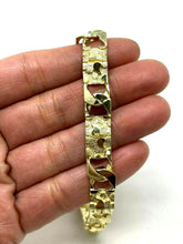 Load image into Gallery viewer, 10k Yellow Gold Cuban Link Nugget Bracelet 8.25&quot; for Men and Women - ErikRayo.com
