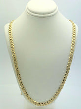 Load image into Gallery viewer, 10k Yellow Gold Cuban Yellow Pave Link Chain Necklace 20&quot; - Jewelry Store by Erik Rayo
