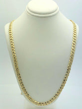 Load image into Gallery viewer, 10k Yellow Gold Cuban Yellow Pave Link Chain Necklace - Jewelry Store by Erik Rayo
