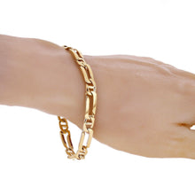 Load image into Gallery viewer, 10k Yellow Gold Solid Rectangle &amp; Mariner Link Chain Bracelet 8&quot; 7mm 19.4 grams - ErikRayo.com

