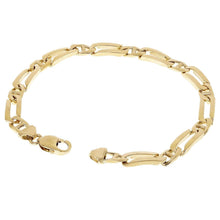 Load image into Gallery viewer, 10k Yellow Gold Solid Rectangle &amp; Mariner Link Chain Bracelet 8&quot; 7mm 19.4 grams - ErikRayo.com
