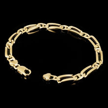 Load image into Gallery viewer, 10k Yellow Gold Solid Rectangle &amp; Mariner Link Chain Bracelet 9&quot; 7mm 21.8 grams - Jewelry Store by Erik Rayo
