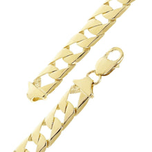 Load image into Gallery viewer, 10k Yellow Gold Solid Square Curb Cuban Link Chain Bracelet 7.5&quot; 12.7mm 30.2gram - Jewelry Store by Erik Rayo
