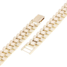 Load image into Gallery viewer, 10k Yellow Gold Watch Link Chain Bracelet Adjustable 7.5&quot; - 8&quot; 14.8mm 33.6 grams - ErikRayo.com
