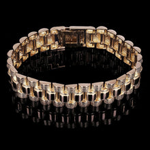Load image into Gallery viewer, 10k Yellow Gold Watch Link Chain Bracelet Adjustable 7-7.5&quot; 14.8mm 31.4 grams - Jewelry Store by Erik Rayo
