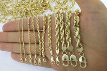 Load image into Gallery viewer, 14K Collares Necklace Cadenas De Cuerda Torzal De Oro Real Puro Solida Para Hombres Mujeres Ninos - ErikRayo.com
