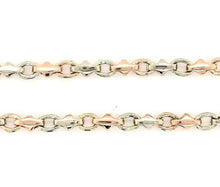 Load image into Gallery viewer, 14k Rose &amp; White Gold Handmade Fashion Link Bracelet 7&quot; for Men and Women - Jewelry Store by Erik Rayo
