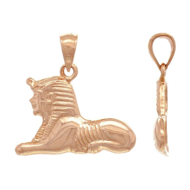 14k Rose Gold Solid Ancient Egypt The Sphinx Charm Pendant - Jewelry Store by Erik Rayo