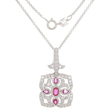 Load image into Gallery viewer, 14k Ruby &amp; Diamond Antique Style Necklace - Jewelry Store by Erik Rayo
