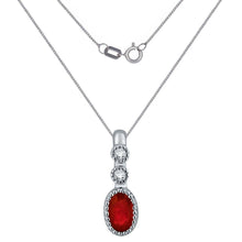 Load image into Gallery viewer, 14k Ruby &amp; Diamond Triple Drop Necklace - Jewelry Store by Erik Rayo
