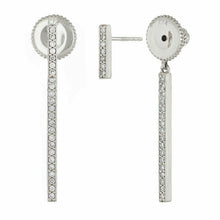 Load image into Gallery viewer, 14k White Gold 0.35ctw Diamond Linear Drop Earring Jackets - Jewelry Store by Erik Rayo
