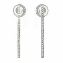 Load image into Gallery viewer, 14k White Gold 0.35ctw Diamond Linear Drop Earring Jackets - Jewelry Store by Erik Rayo
