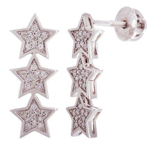 Load image into Gallery viewer, 14k White Gold 0.3ctw Diamond Stars Drop Earrings - Jewelry Store by Erik Rayo
