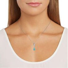 Load image into Gallery viewer, 14k White Gold Blue Topaz &amp; Diamond Necklace - Jewelry Store by Erik Rayo
