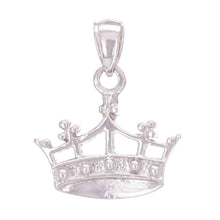 Load image into Gallery viewer, 14k White Gold Kings Crown Charm Pendant - ErikRayo.com

