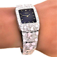 Load image into Gallery viewer, 14k White Gold Nugget Wrist Band Geneve Diamond Watch 7.5&quot;-8&quot; - Jewelry Store by Erik Rayo
