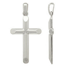 Load image into Gallery viewer, 14k White Gold Solid Cross Religious Charm Pendant - ErikRayo.com
