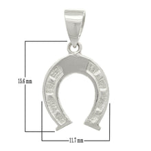 Load image into Gallery viewer, 14k White Gold Solid Small Horse Shoe Charm Pendant - Jewelry Store by Erik Rayo

