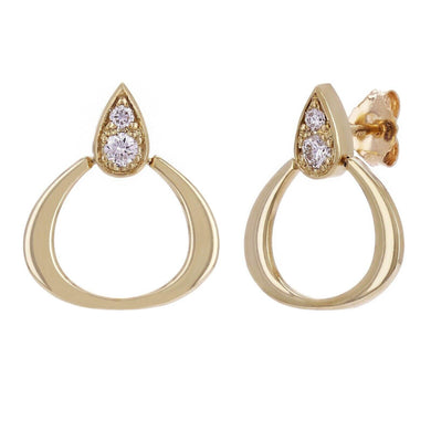 14k Yellow Gold 0.23ctw Diamond Pear-Shaped Tear Drop Earrings - Jewelry Store by Erik Rayo