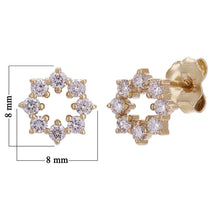 Load image into Gallery viewer, 14k Yellow Gold 0.41ctw Diamond Starburst Stud Earrings - Jewelry Store by Erik Rayo

