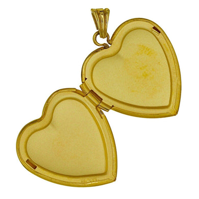 14k Yellow Gold Bright Polish Puffed Heart Open Locket Pendant - Jewelry Store by Erik Rayo