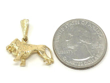 Load image into Gallery viewer, 14k Yellow Gold Diamond Cut Lion Charm Pendant - ErikRayo.com

