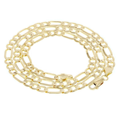 14k Yellow Gold Figaro Chain Necklace 24 inches - ErikRayo.com