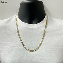 Load image into Gallery viewer, 14k Yellow Gold Figaro Chain Necklace 24 inches - Jewelry Store by Erik Rayo
