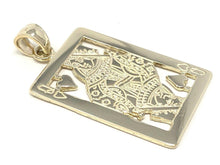 Load image into Gallery viewer, 14k Yellow Gold Queen of Hearts Playing Card Charm Pendant - Jewelry Store by Erik Rayo
