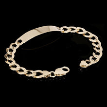 Load image into Gallery viewer, 14k Yellow Gold Solid Engravable Cuban Curb Link Chain ID Bracelet 8&quot; 10mm 18.3g - Jewelry Store by Erik Rayo
