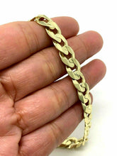 Load image into Gallery viewer, 14k Yellow Gold Solid Flat Cuban Curb Link Chain Bracelet 7&quot; 9mm 14.8 grams - Jewelry Store by Erik Rayo
