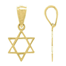 Load image into Gallery viewer, 14k Yellow Gold Solid Small Jewish Star of David Charm Pendant 0.4 gram - Jewelry Store by Erik Rayo
