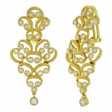 Load image into Gallery viewer, 18k Yellow Gold 0.93ctw Diamond Drip Chandelier Dangle Earrings - ErikRayo.com
