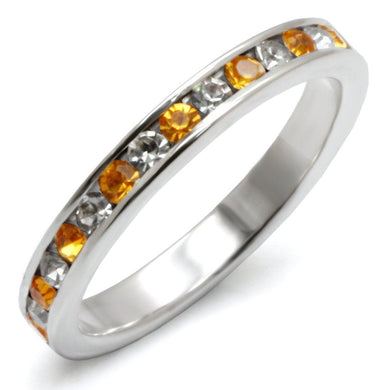 35135 High-Polished 925 Sterling Silver Ring with Top Grade Crystal in Topaz - Jewelry Store by Erik Rayo