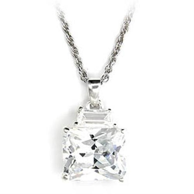 6X304 - High-Polished 925 Sterling Silver Pendant with AAA Grade CZ in Clear - Jewelry Store by Erik Rayo
