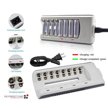 Load image into Gallery viewer, 8 Slot Battery Charger For Ni-MH Ni-CD AA AAA Rechargeable Batteries Fast Charge
