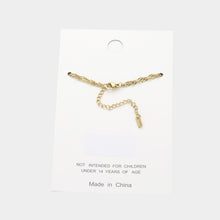 Load image into Gallery viewer, Gold Stainless Steel Metal Chain Double Layered Anklet
